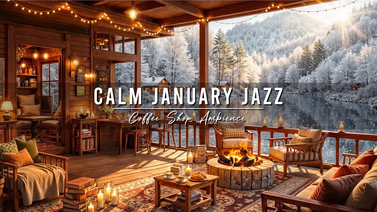 Good Mood with Calm January Winter Jazz ⛄ Cozy Coffee Porch Ambience & Soft Jazz Background Music