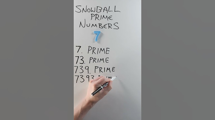 Snowball Prime Numbers #shorts