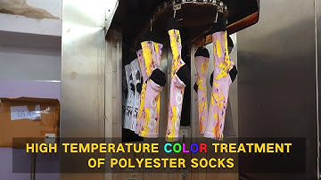High Temperature Color Treatment of Polyester Socks