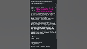 Yesterday few people got the domain training mail from dxc technology. #onboarding #dxc