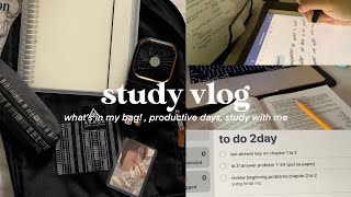 study vlog 📚 what’s in my bag! bsa student, study with me, being productive — college diaries (ph)