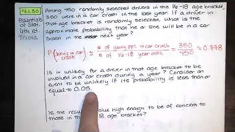 Prob. 4.1.30 - Compute a probability and determine whether an event is unlikely. -Statistics HW Help