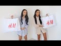 HUGE H&M new season AUTUMN🍂  try on haul - Ayse and Zeliha