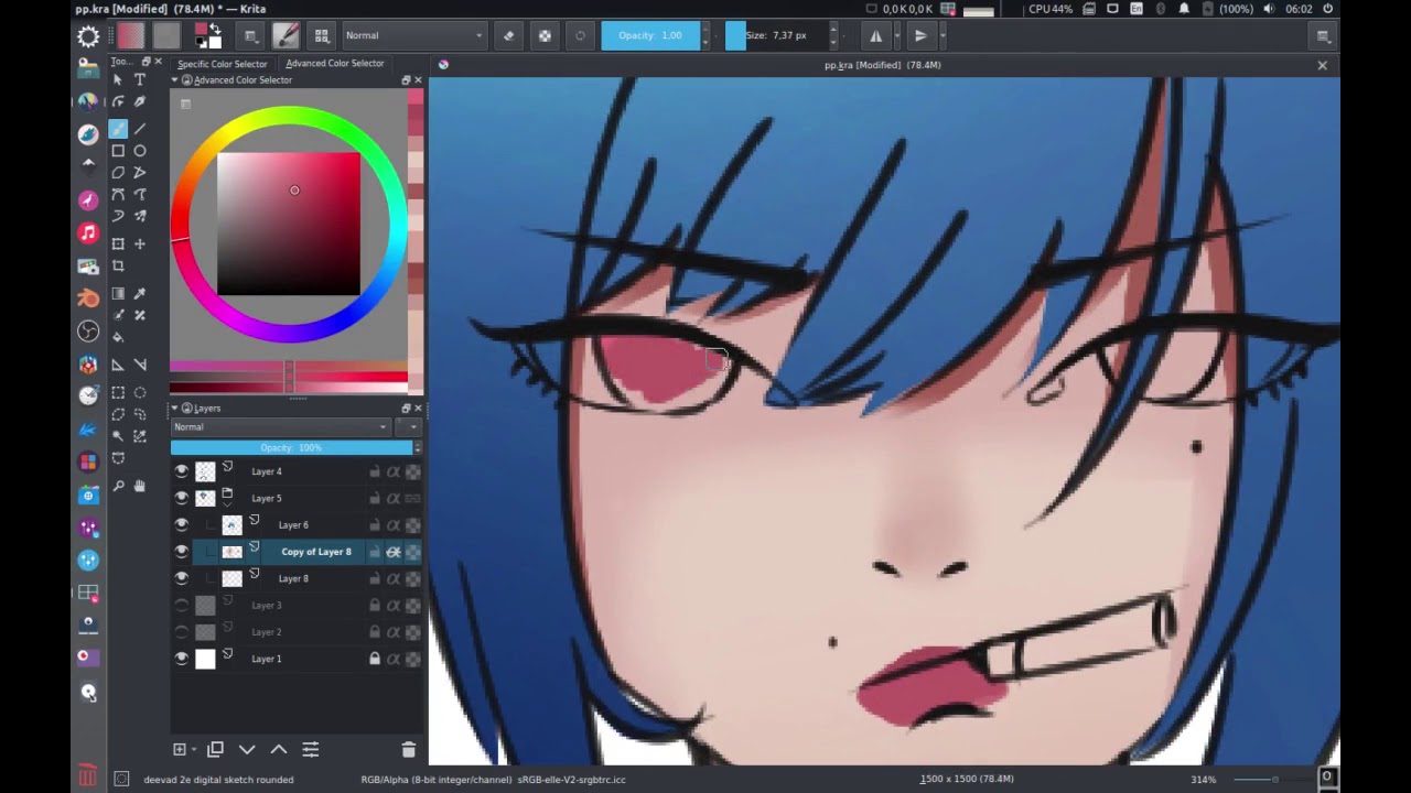 Simple anime drawing with KRITA YouTube