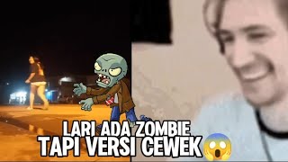 Lari-lari ada zombie tapi versi cewek😱