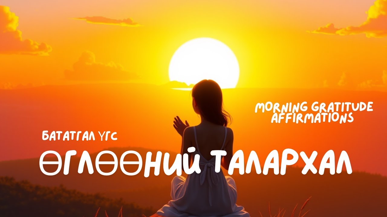 ☀️✨️ Шинэ эхлэл, шинэ боломжийг бүтээнэ. Ганхашгүй тэнцвэрт хүргэнэ🙏 | Өглөөний талархал