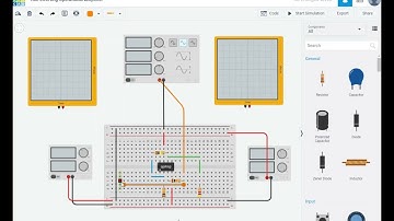 non inverting op Amp tinkercad
