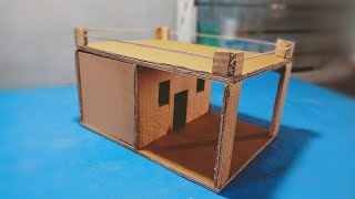 Make A Beautiful Cardboard House //Cardboard craft