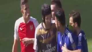 Diego Costa fights Laurent Koscielny & Gabriel Paulista Chelsea Vs Arsenal 19/9/15