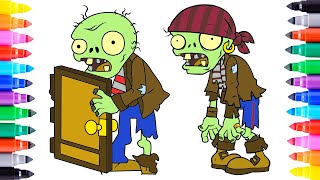 PLANTS vs ZOMBIES Coloring Pages How to Color ZOMBIES