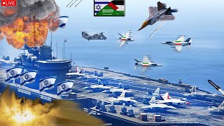 Israeli Navy Aircraft Carrier Badly Destroyed by Palestinian Fighter Jets in Jerusalem Sea-GTA5