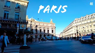 Paris Evening Walk and Bike Ride - 4K - With Captions!