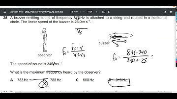 Doppler Effect and EM Spectrum AICE Physics Paper 1 Questions