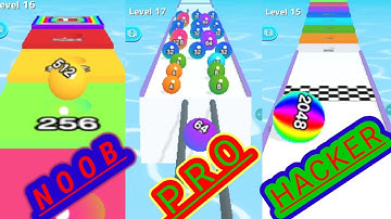 NOOB vs PRO vs HACKER in Ball Run 2048