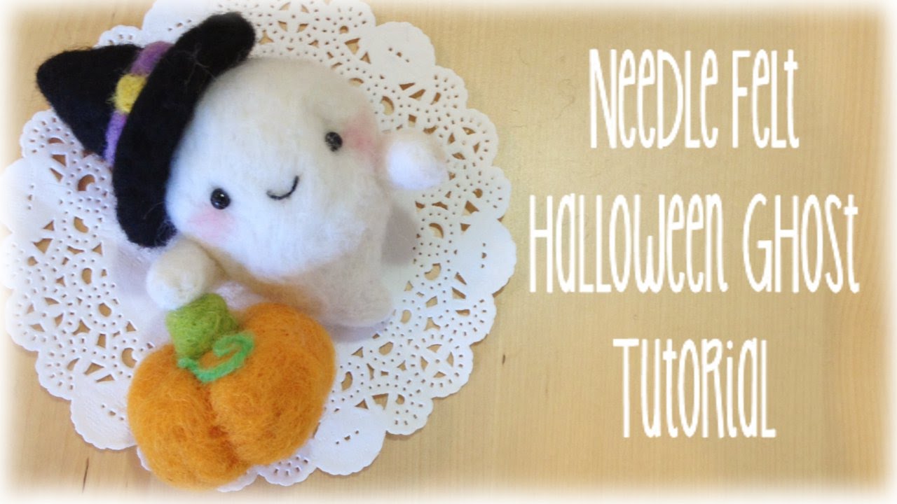 Mouse with A Pumpkin Wool Felt Needle Felting Handmade Halloween