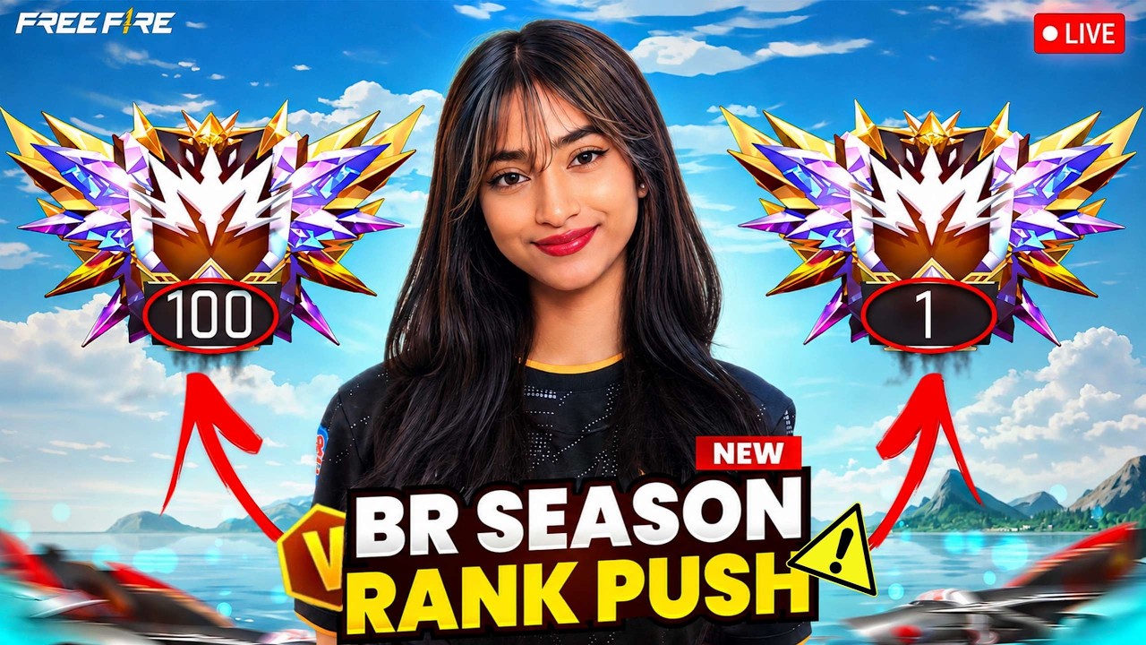 BR RANK PUSH TO REGION🔥💀Free fire live💗FF LIVE #shortsfeed #shortslive #ffshorts
