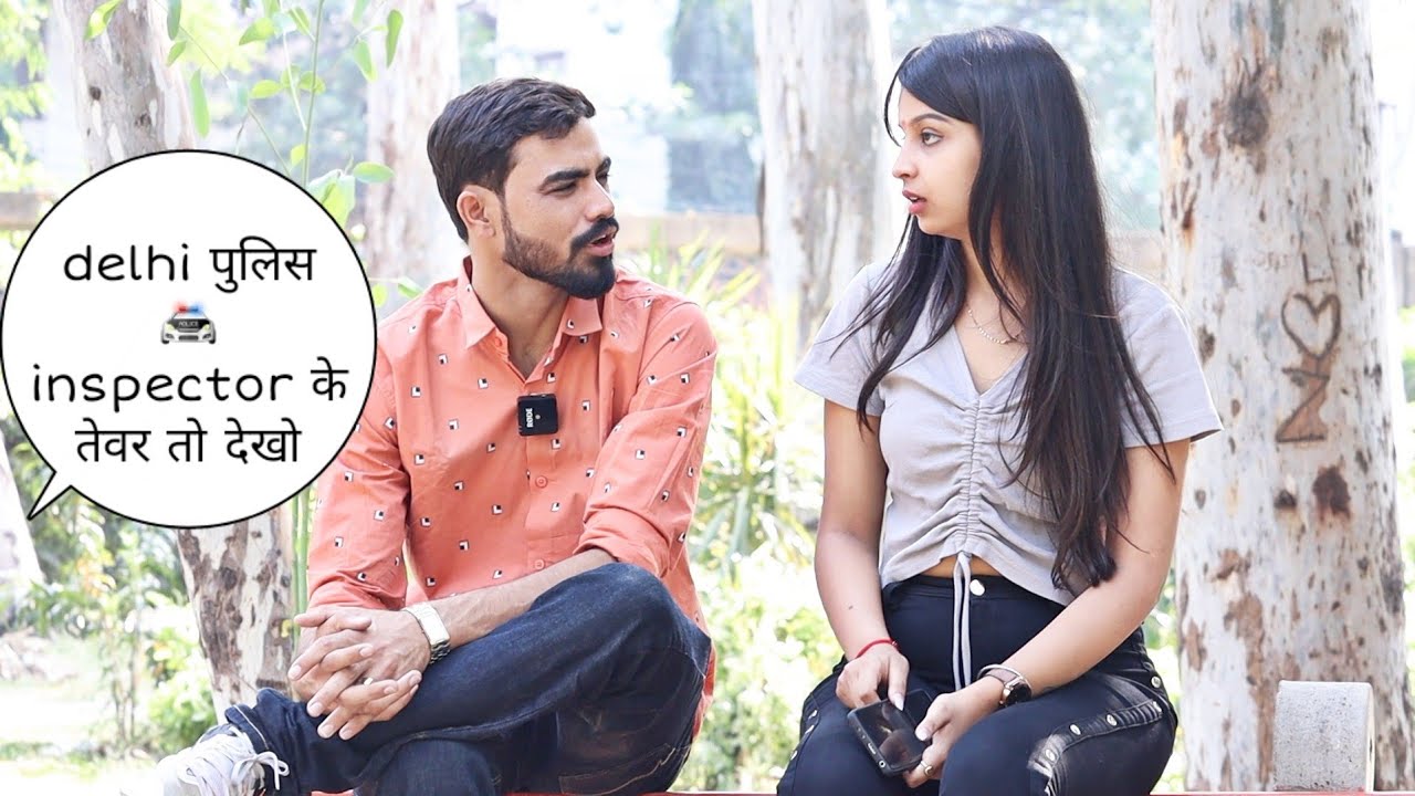 delhi  पुलिस 🚔 इंस्पेक्टर के तेवर देखो हिला दिया prank || Vivek golden