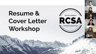 Resume & Cover Letter Workshop 2021 screenshot 5