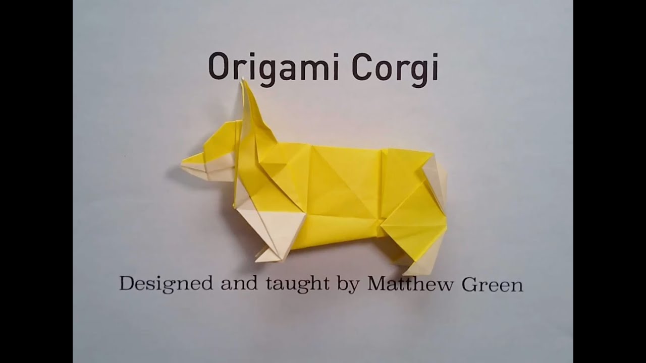 Origami Corgi for CfC origami design challenge - YouTube