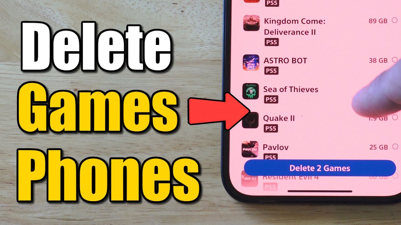 How to Delete PS5 Games using Phone PS App (100% Works) - YouTube