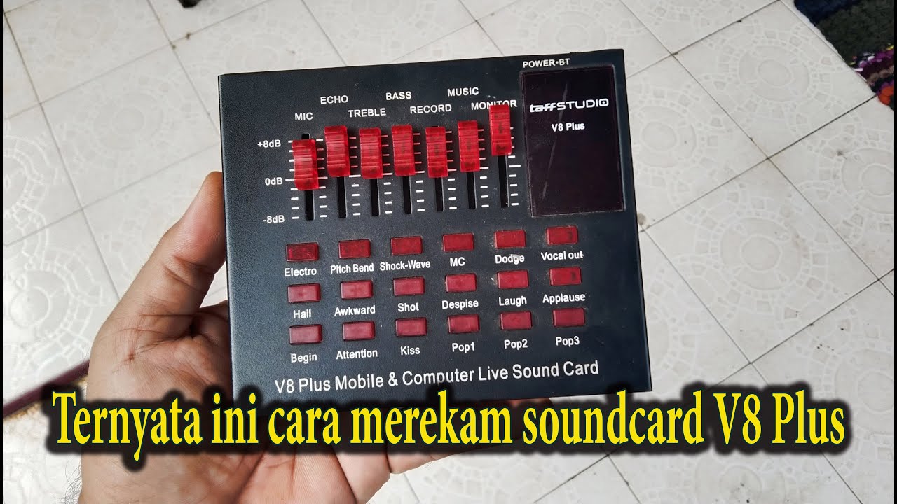 Cara merekam soundcard V8 Plus di Handphone dengan benar