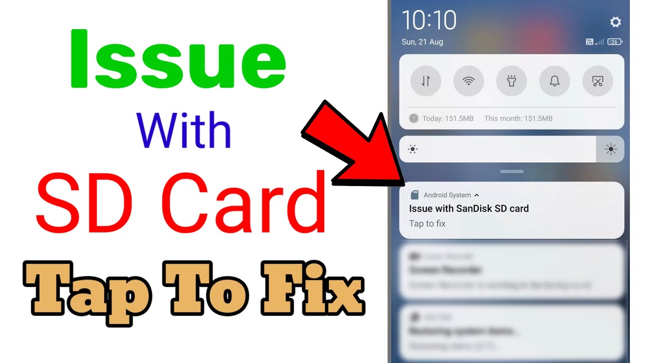 issue with sd card problem / how to fix issue with sd card problem ...
