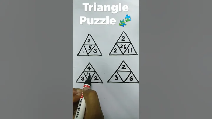 Triangle Puzzle 🧩 #shorts #youtubeshort #shortsfeed #iq #maths #puzzle #braintorch #mathematics