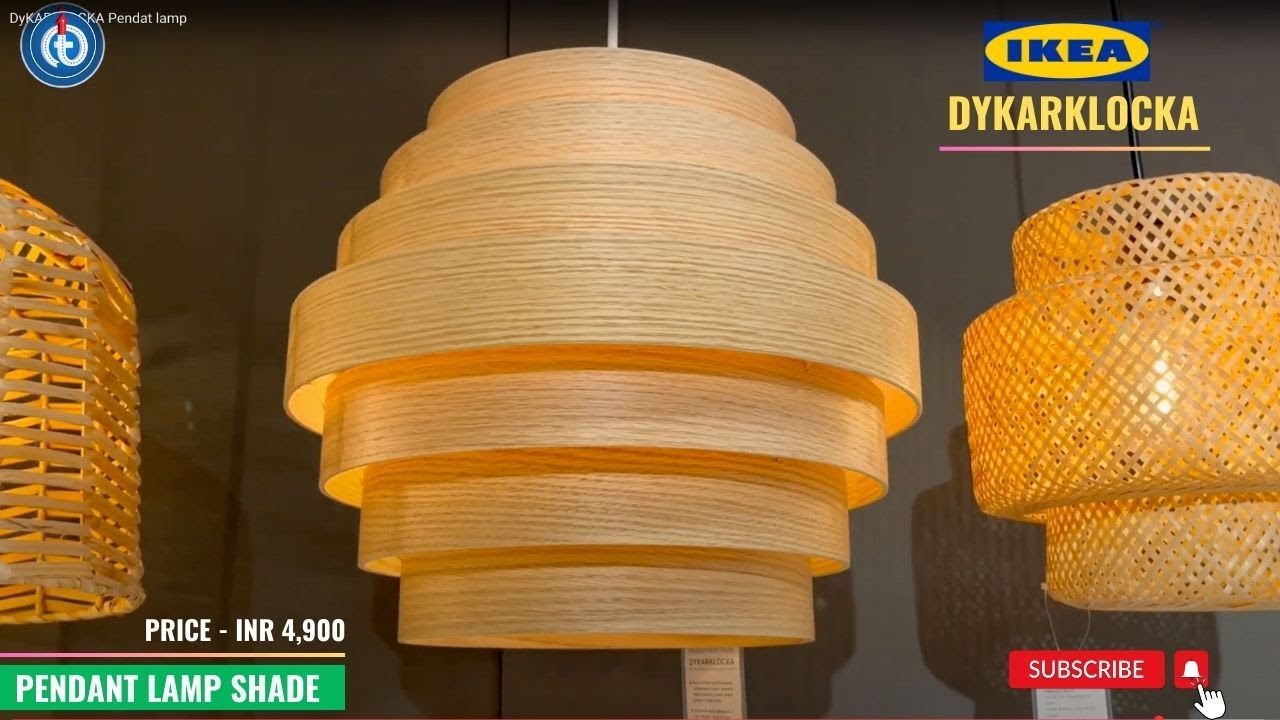 IKEA DYKARKLOCKA Pendant Lamp Shade Review - YouTube