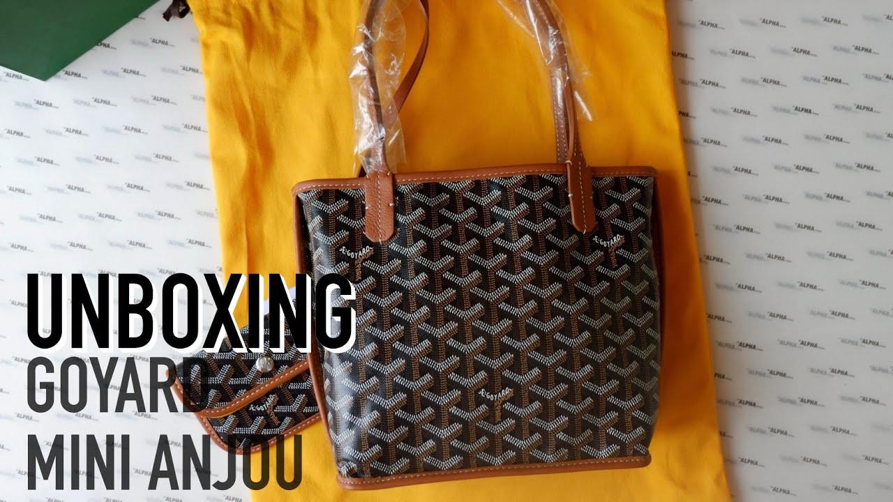 unboxing a goyard anjou mini bag 💙 love that its reversible and