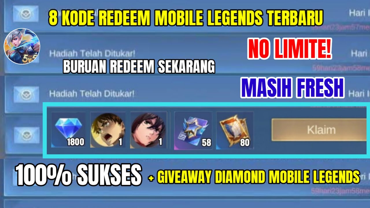 BURUAN! 8 KODE REDEEM ML TERBARU KODE REDEEM MOBILE LEGENDS HARI INI ...