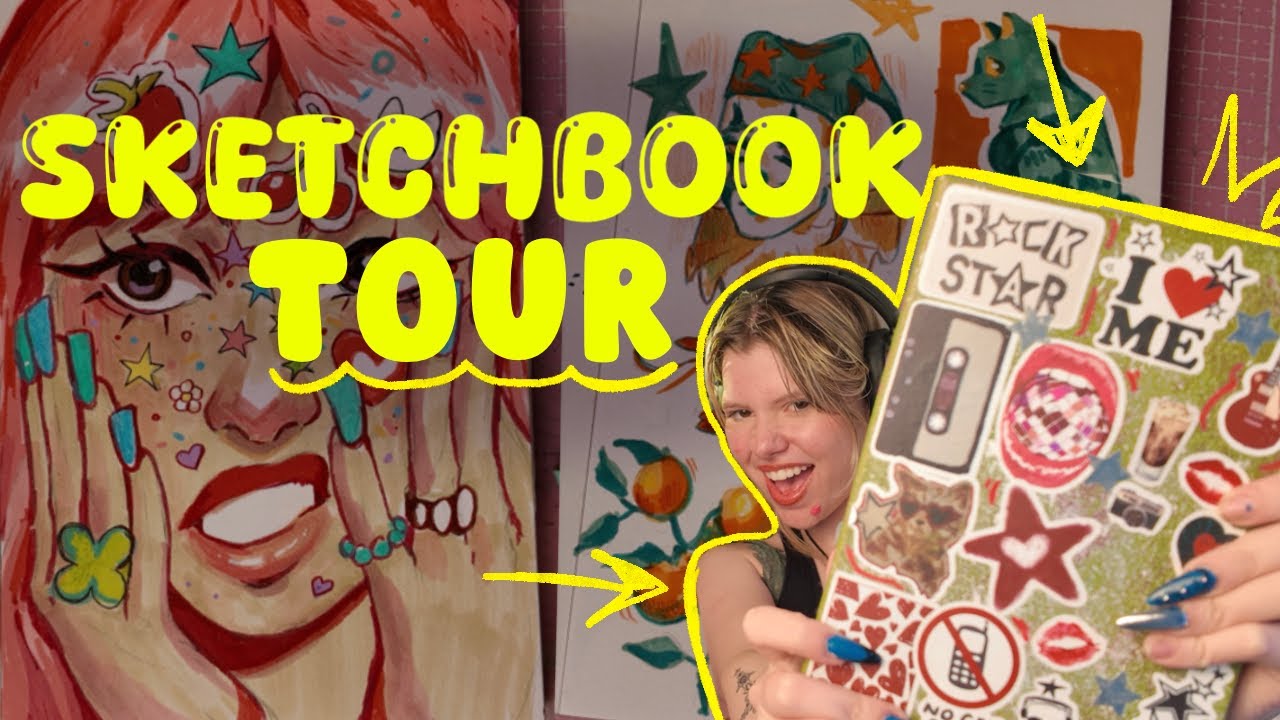 TOUR PELO MEU SKETCHBOOK DE 2025 | Vick Arts