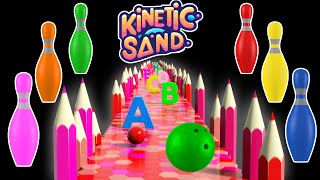 Alphabet Adventure: Bowling Ball Boogie & Kinetic Sand Safari! Learn Shapes, Numbers, ABC Song 🎢🎳