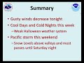 Weekly Weather Briefing, Oct 28 2013 - NWS Spokane