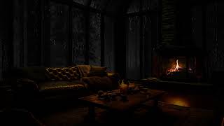 Fireplace Rain Serenade - Drift Off to the Gentle Sounds of Rain and Crackling Fire 🌧️🔥💤