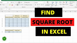 Temukan Akar Pangkat Dua - Menggunakan Rumus Excel - Trik Akar Pangkat Dua