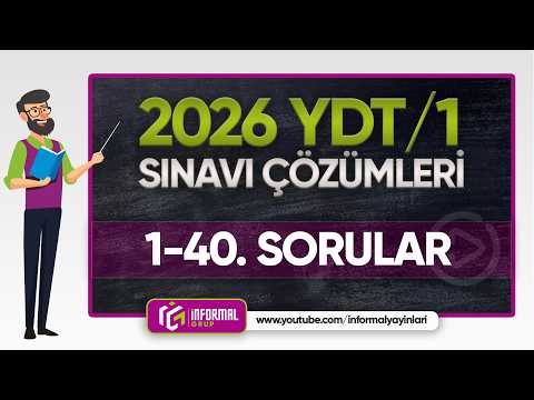 2026 YDT/1 İngilizce Soruları ve Çözümleri | PART 1 | (1-40.) Sorular