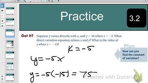 3.2 - Direct Variation