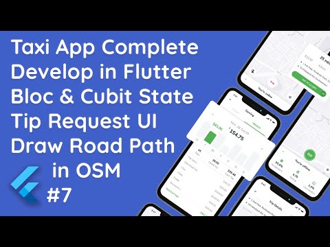 #7 Flutter Taxi App: Creating Tip Request UI with Route And Markers | Bloc & Cubit