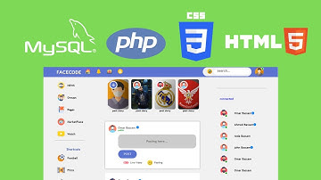برمجة وتصميم موقع تواصل اجتماعي شبيه فيسبوك HTML5, CSS ,PHP