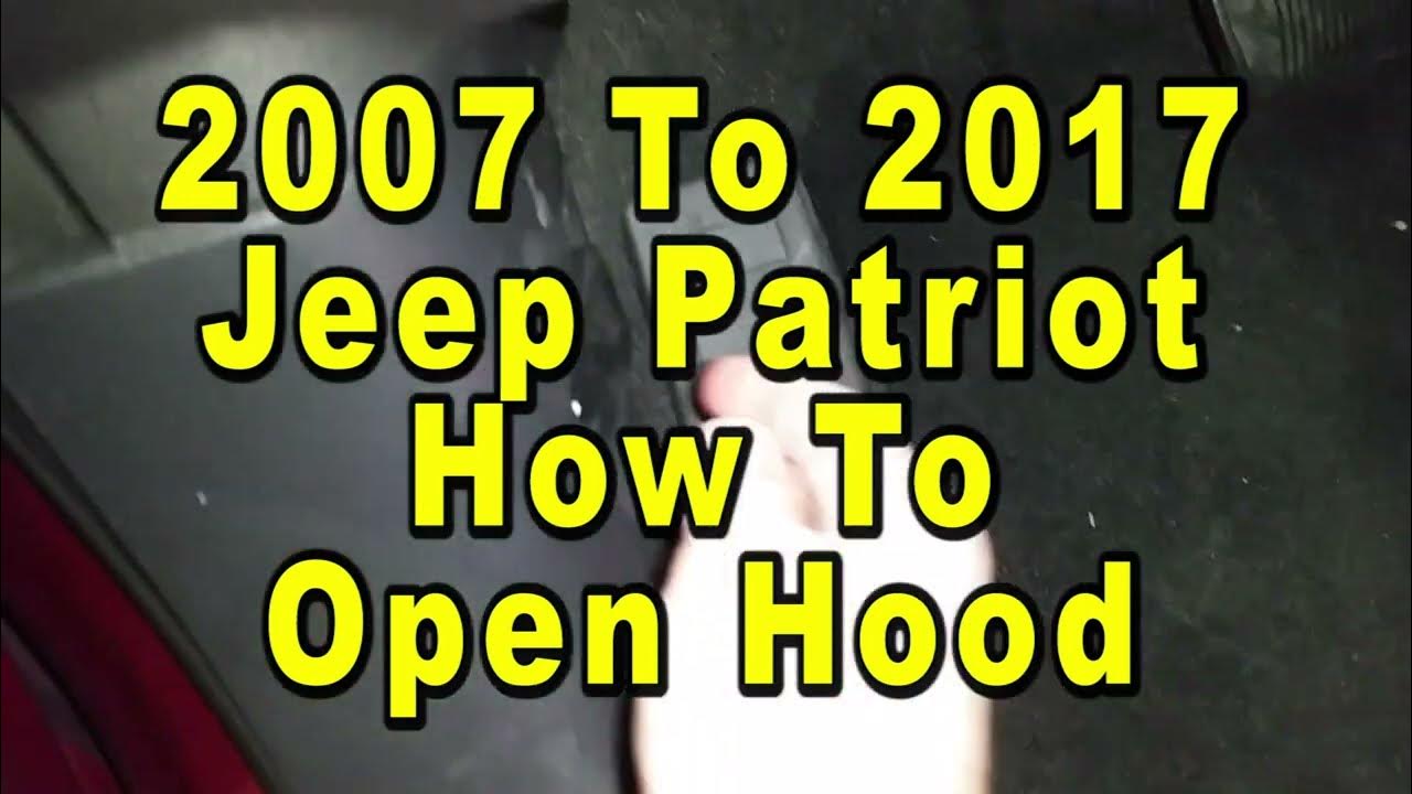 Jeep Patriot How To Open The Hood & Access Engine Bay 2011 2012 2013