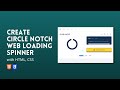Create Spinner Loading Icon With Html And CSS.