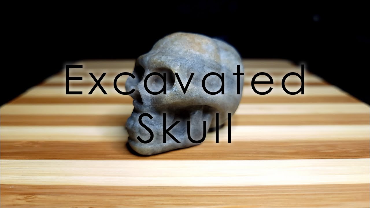 Stone Carving - Excavated Skull