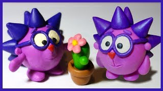 Лепим Смешарика Ёжика Из Пластилина. Plasticine. Play Doh Cartoon Stop Motion.