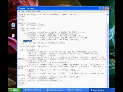 HTML & CSS Lesson 5 (Table/Links)