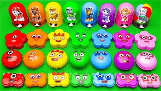 Rainbow PAW Patrol SLIME: Cleaning Marshall, Skye, Chase... CLAY Coloring! Satisfying ASMR Videos