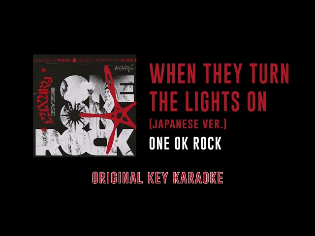 When They Turn The Lights On - ONE OK ROCK | カラオケ | Luxury Disease | Karaoke Instrumental w/Lyrics class=