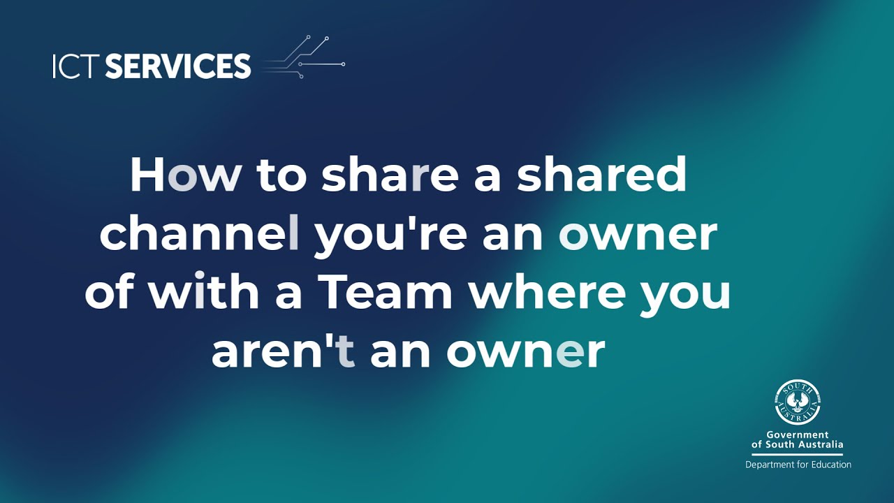 Microsoft Teams - how to share a shared channel - YouTube