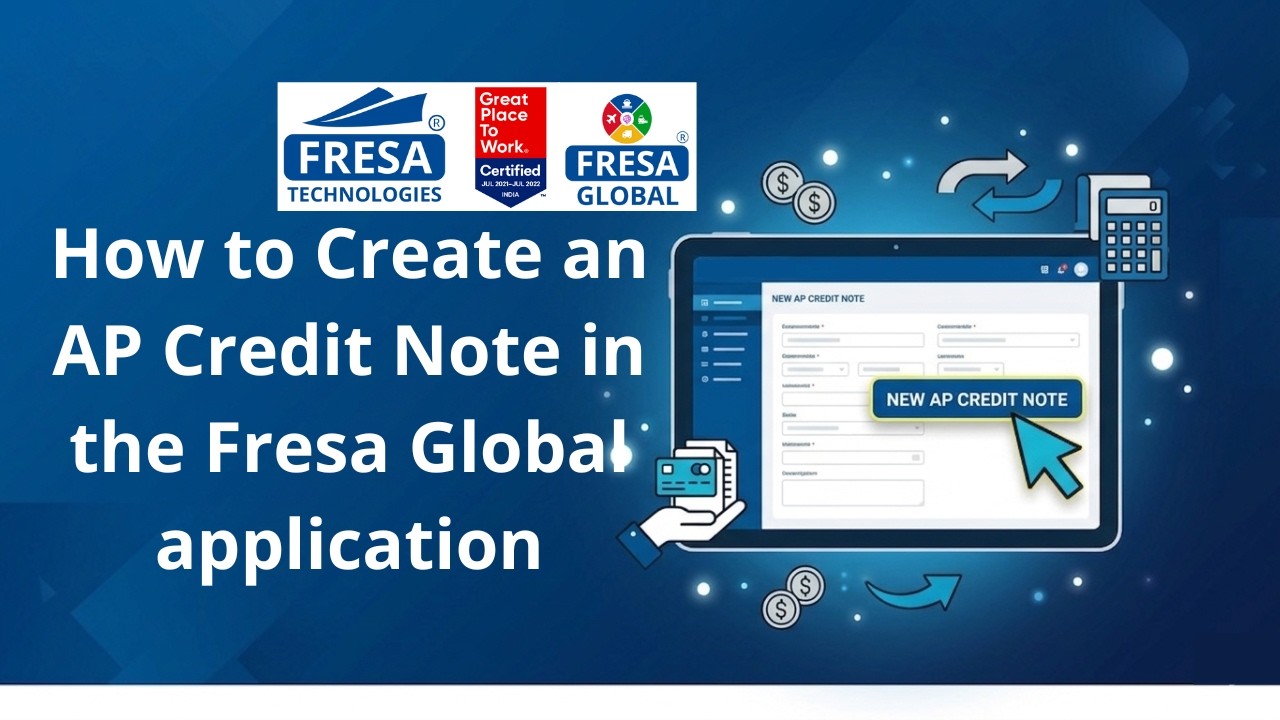 How to create an AP Credit note in the Fresa Global application - YouTube