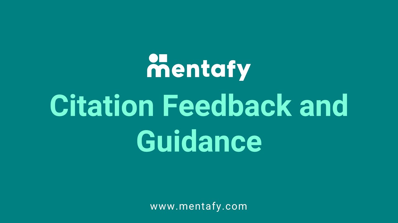Citation Feedback and Guidance - For Students