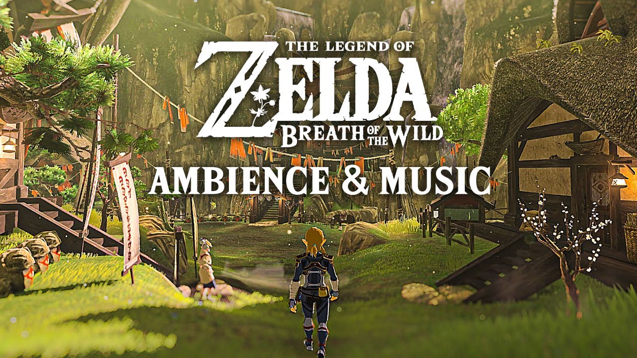 ⛩️ Kakariko Village Sunset ⛩️ Zelda Ambience & Optional Music